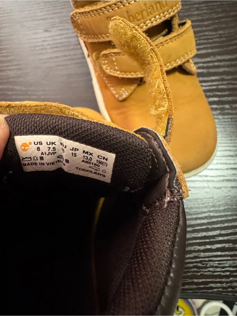 Timberland Kids' Wheat Brown Velcro Kids Boots